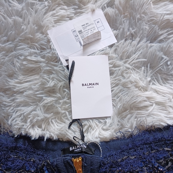 BALMAIN high-waist Wool Skirt NWT - Picture 12 of 14